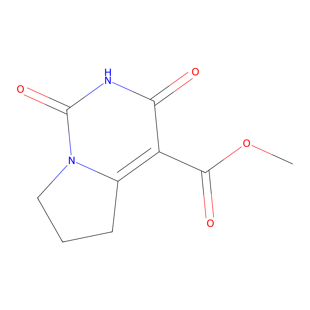 Methyl 1,3-dioxo-6,7-dihydro-5H-pyrrolo[1,2-c]pyrimidine-4-carboxylate molecular structure, CAS 2092620-72-7
