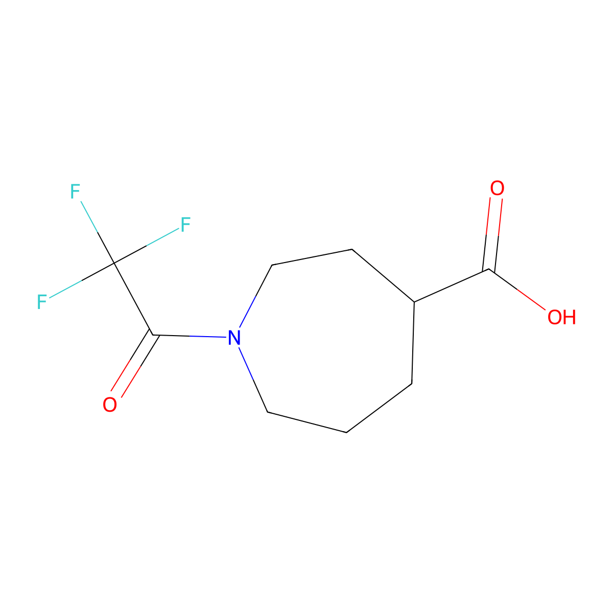 1-(Trifluoroacetyl)azepane-4-carboxylic acid molecular structure, CAS 2092626-28-1