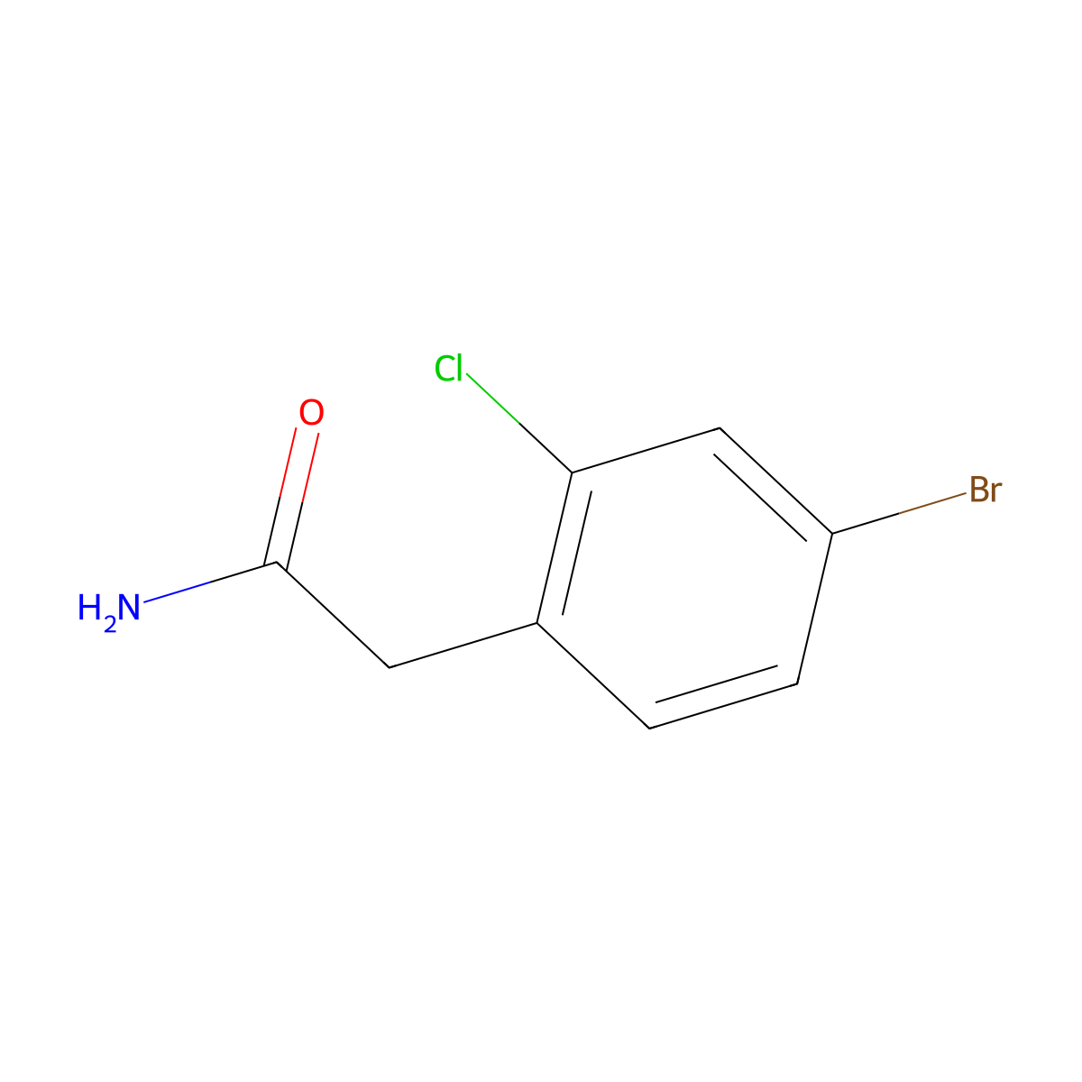 2-(4-Bromo-2-chlorophenyl)acetamide molecular structure, CAS 2092644-89-6