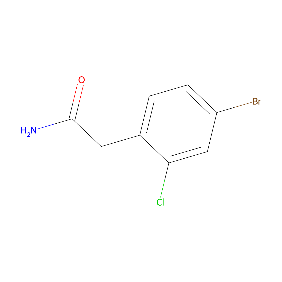 2-(4-Bromo-2-chlorophenyl)acetamide molecular structure, CAS 2092644-89-6