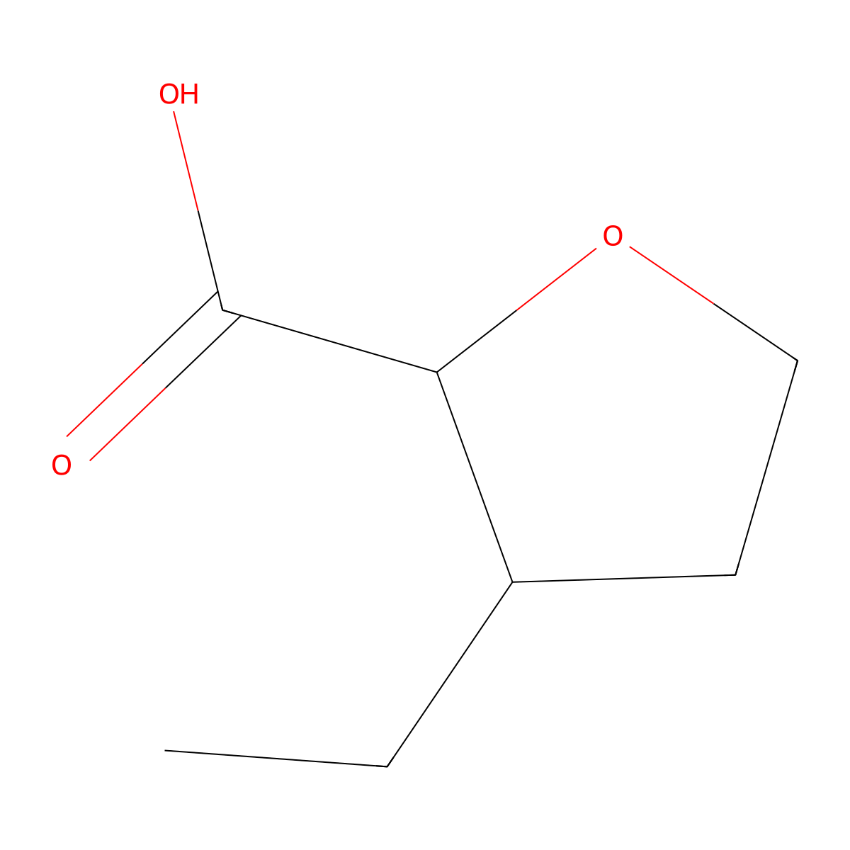 3-Ethyloxolane-2-carboxylic acid molecular structure, CAS 2092666-37-8