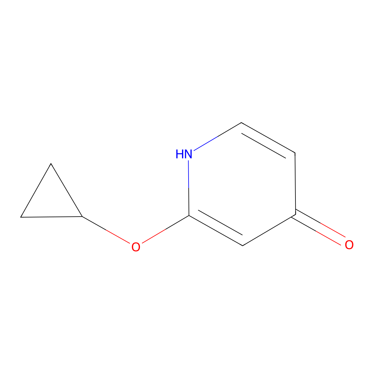 2-Cyclopropoxypyridin-4-ol molecular structure, CAS 2092677-99-9