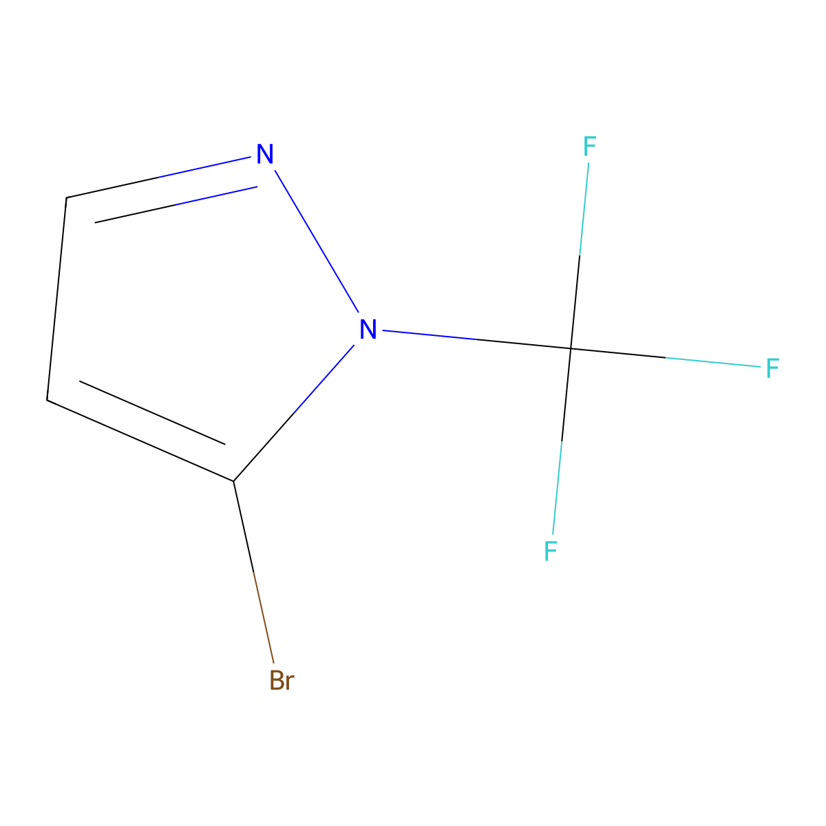5-bromo-1-(trifluoromethyl)-1H-pyrazole molecular structure, CAS 2092678-45-8