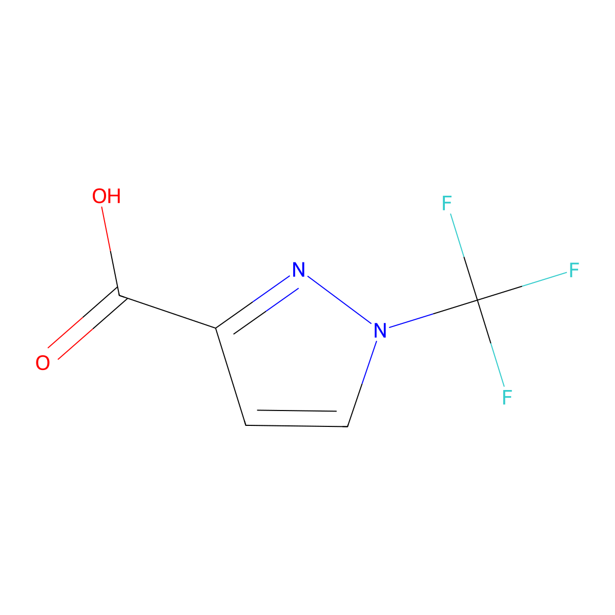 1-(trifluoromethyl)-1H-pyrazole-3-carboxylic acid molecular structure, CAS 2092678-51-6