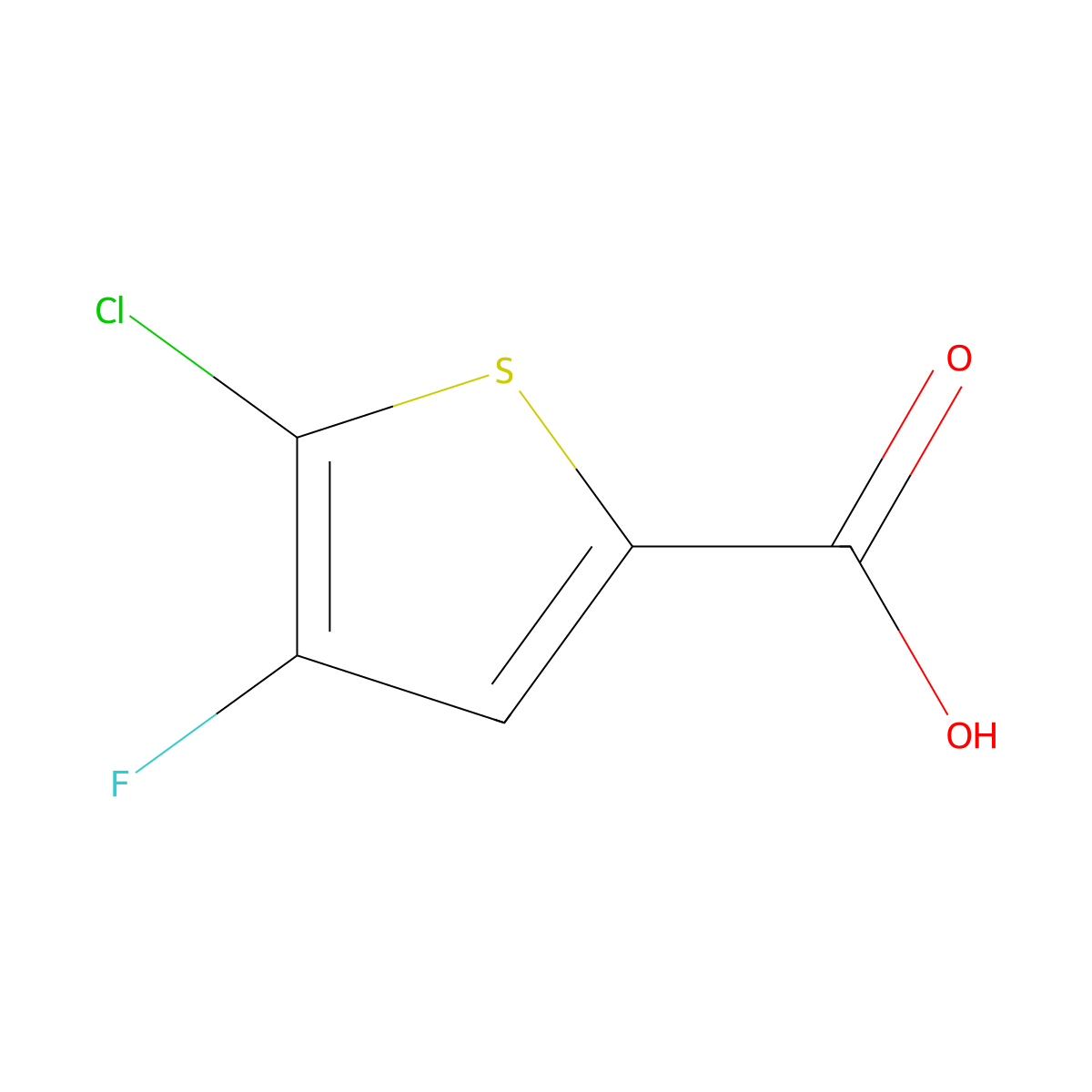 5-Chloro-4-fluorothiophene-2-carboxylic acid molecular structure, CAS 2092678-91-4
