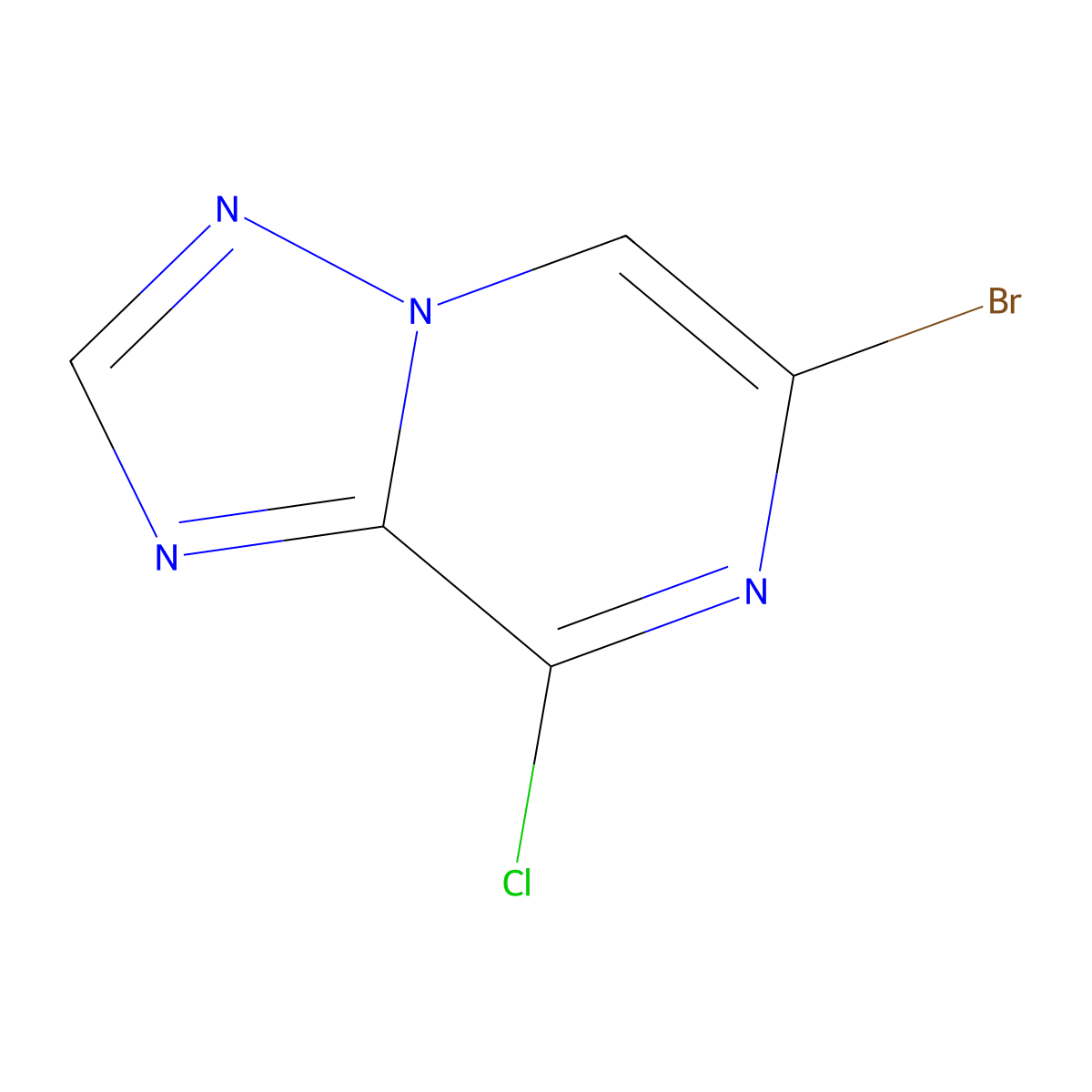 6-Bromo-8-chloro-[1,2,4]triazolo[1,5-a]pyrazine molecular structure, CAS 2092679-78-0