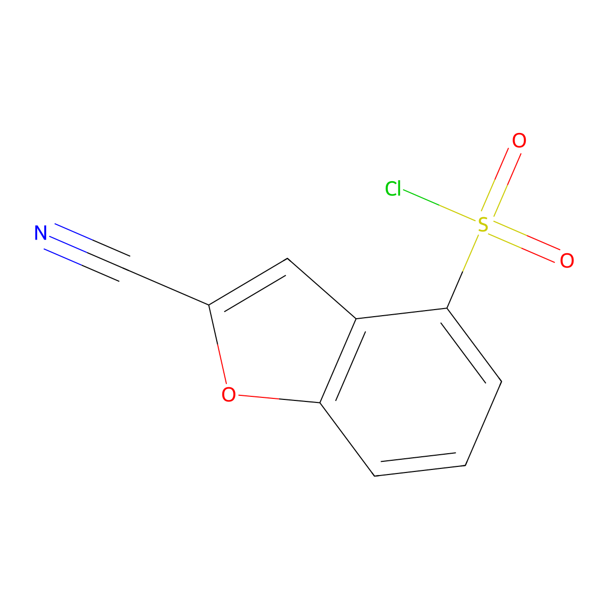 2-Cyano-1-benzofuran-4-sulfonyl chloride molecular structure, CAS 2092680-10-7