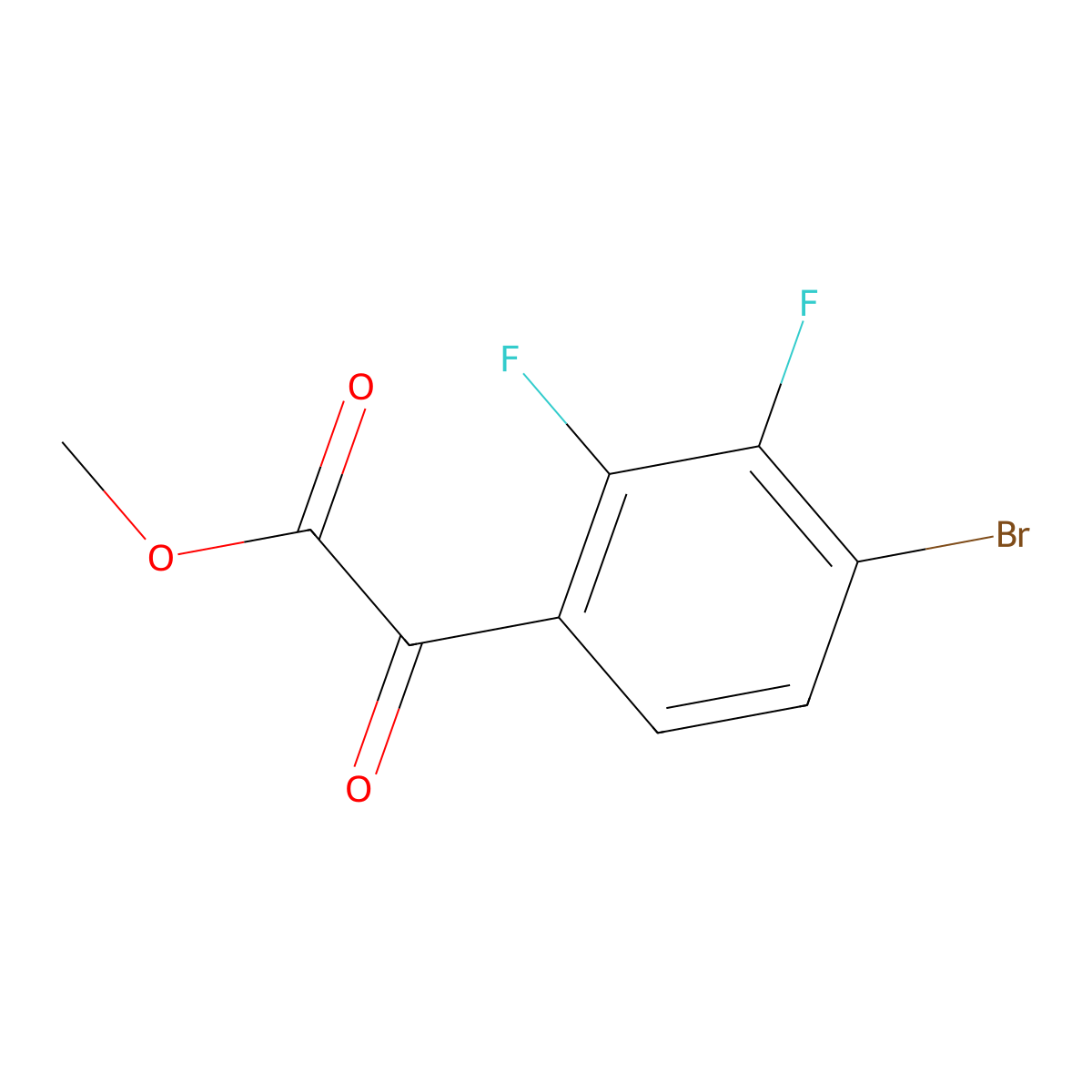 Methyl 4-bromo-2,3-difluoro-alpha-oxobenZeneacetate molecular structure, CAS 2092680-46-9