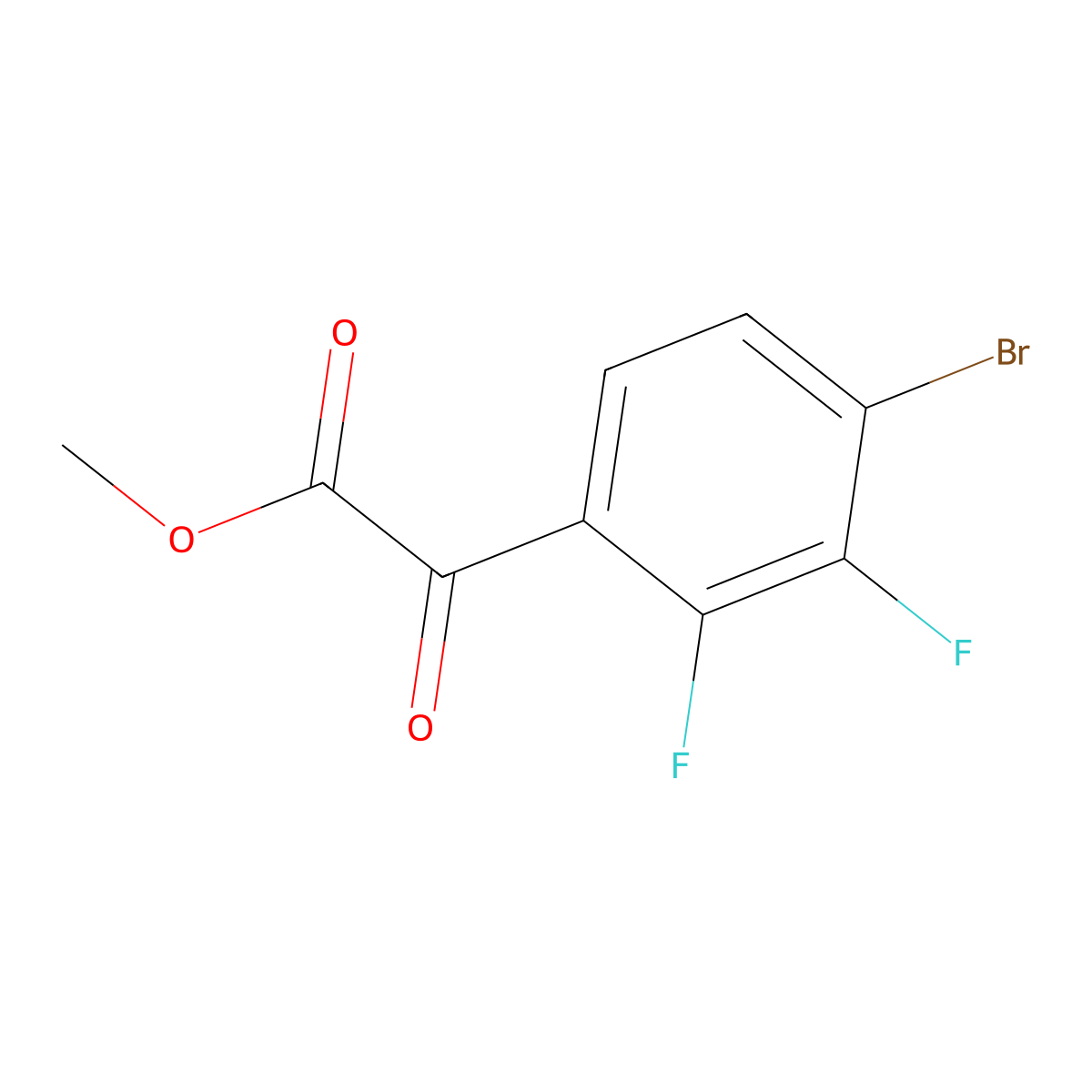 Methyl 4-bromo-2,3-difluoro-alpha-oxobenZeneacetate molecular structure, CAS 2092680-46-9