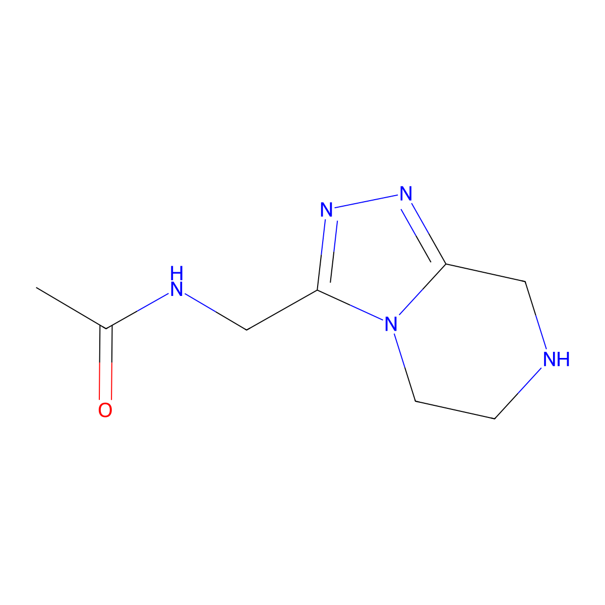 N-((5,6,7,8-Tetrahydro-[1,2,4]Triazolo[4,3-A]Pyrazin-3-Yl)Methyl)Acetamide molecular structure, CAS 2092681-74-6