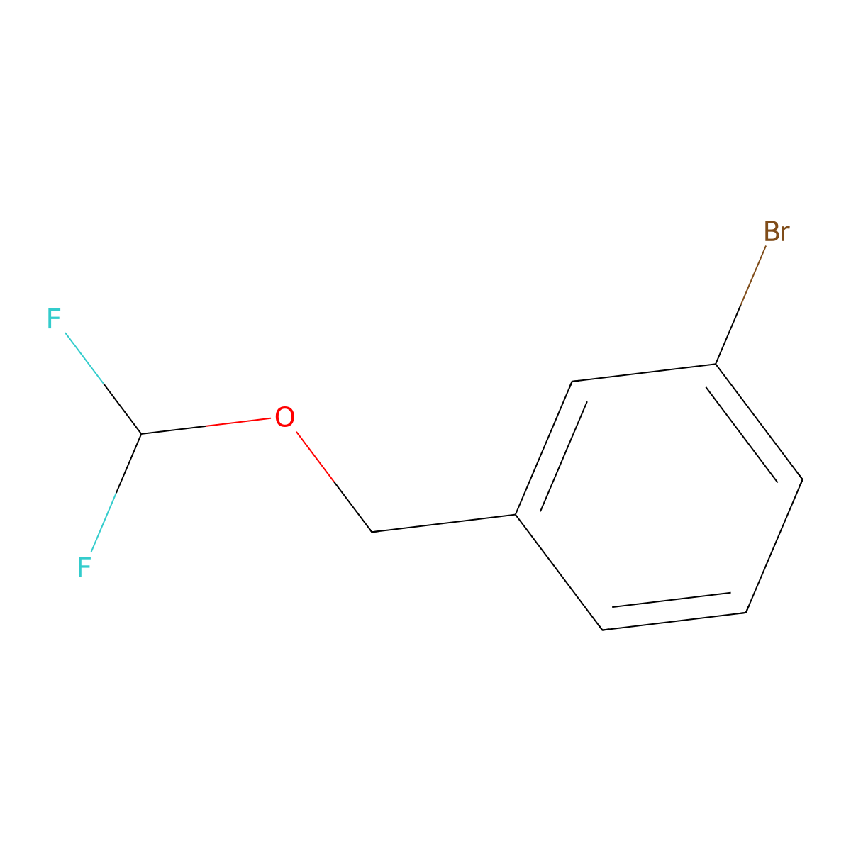 1-Bromo-3-[(difluoromethoxy)methyl]benzene molecular structure, CAS 2092686-02-5