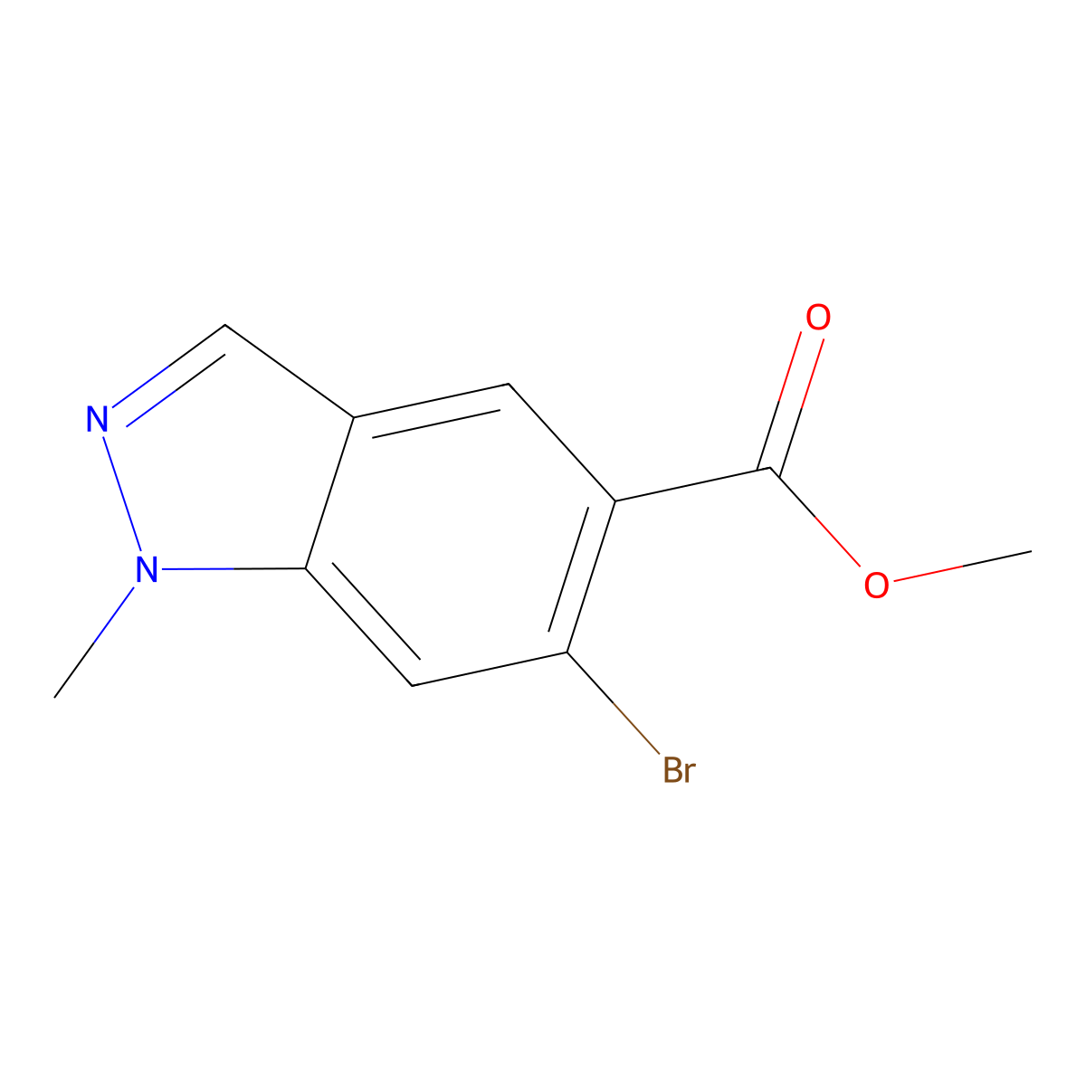 Methyl 6-bromo-1-methyl-indazole-5-carboxylate molecular structure, CAS 2092694-95-4