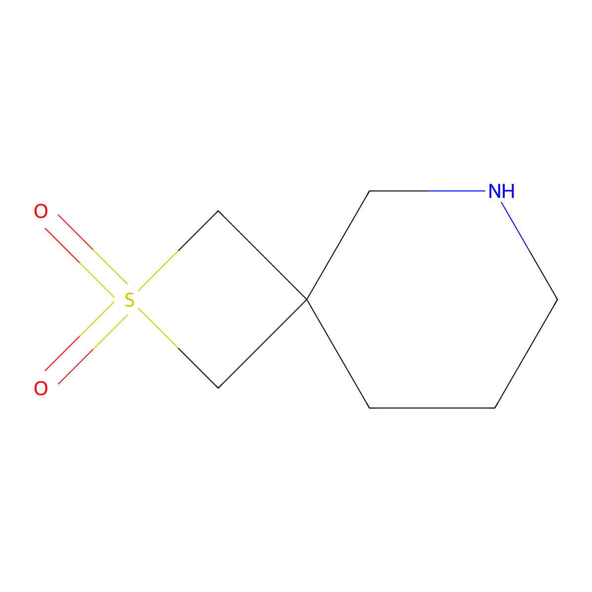 2lambda6-Thia-6-azaspiro[3.5]nonane-2,2-dione molecular structure, CAS 2092695-05-9