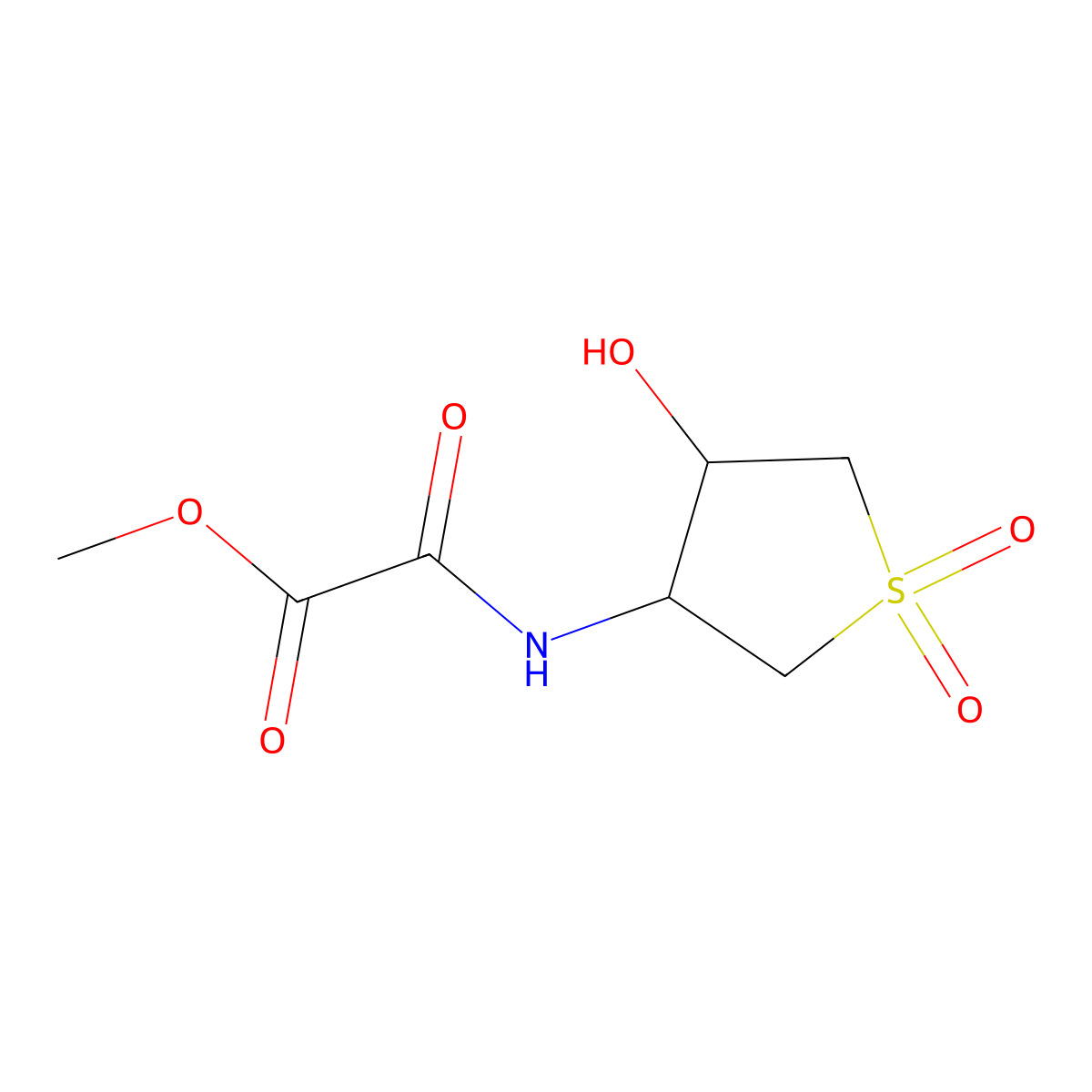 Methyl [(4-hydroxy-1,1-dioxo-1lambda6-thiolan-3-yl)carbamoyl]formate molecular structure, CAS 2092699-85-7