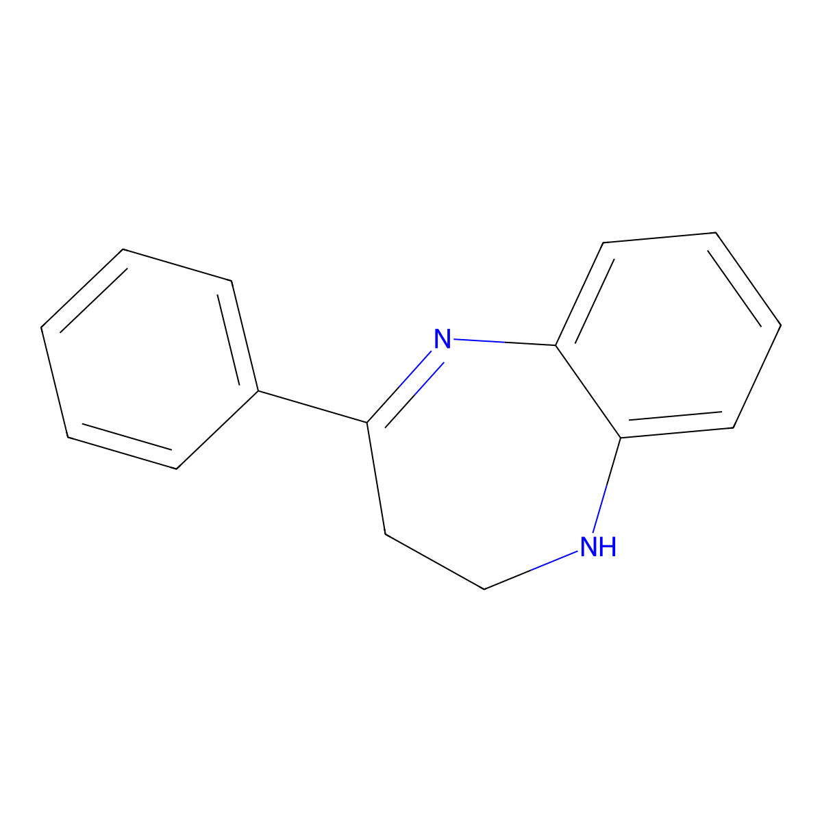 4-Phenyl-2,3-dihydro-1H-1,5-benzodiazepine molecular structure, CAS 20927-57-5
