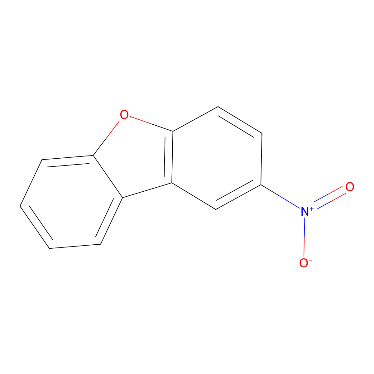2-Nitrodibenzofuran molecular structure, CAS 20927-95-1