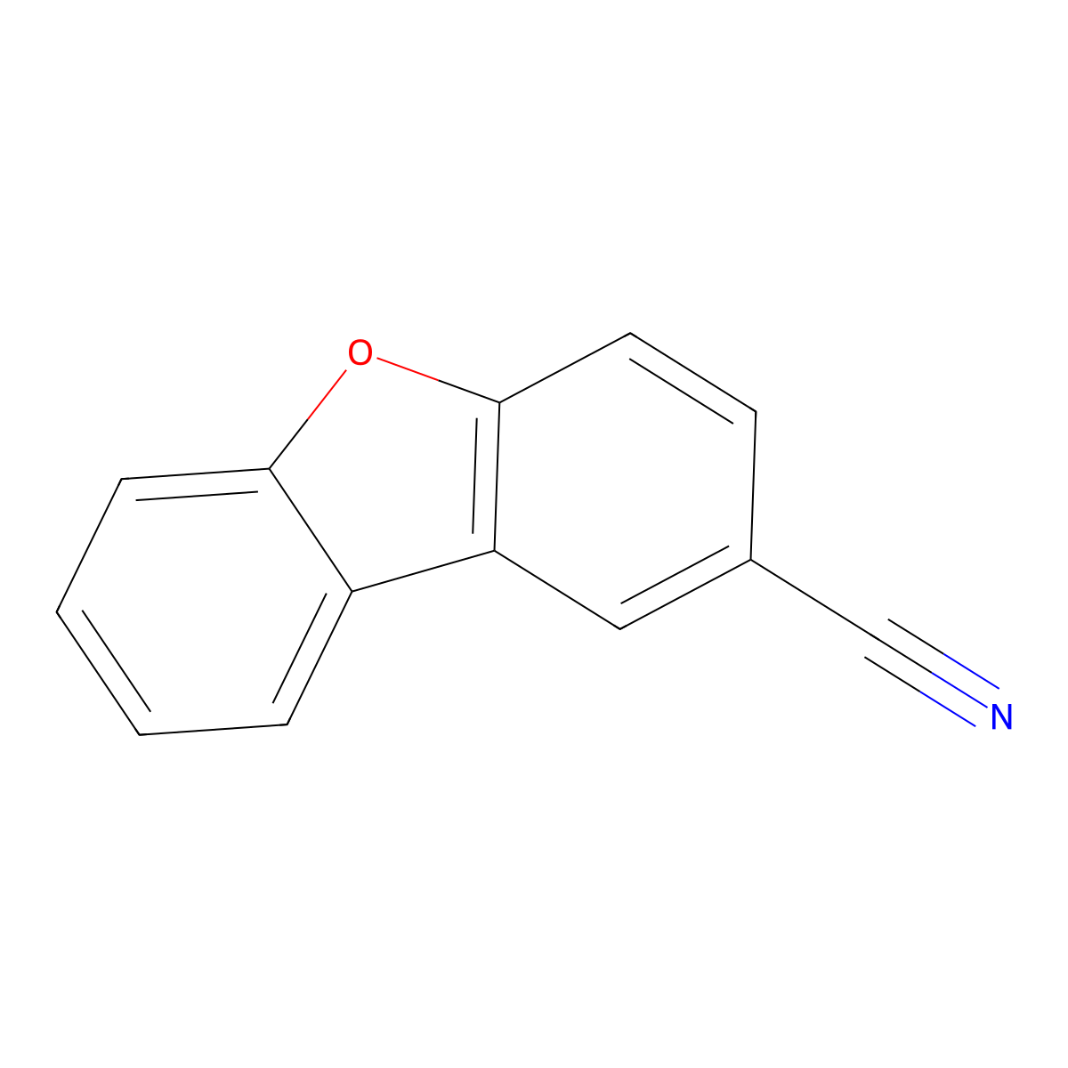 2-Cyanodibenzofuran molecular structure, CAS 20927-96-2