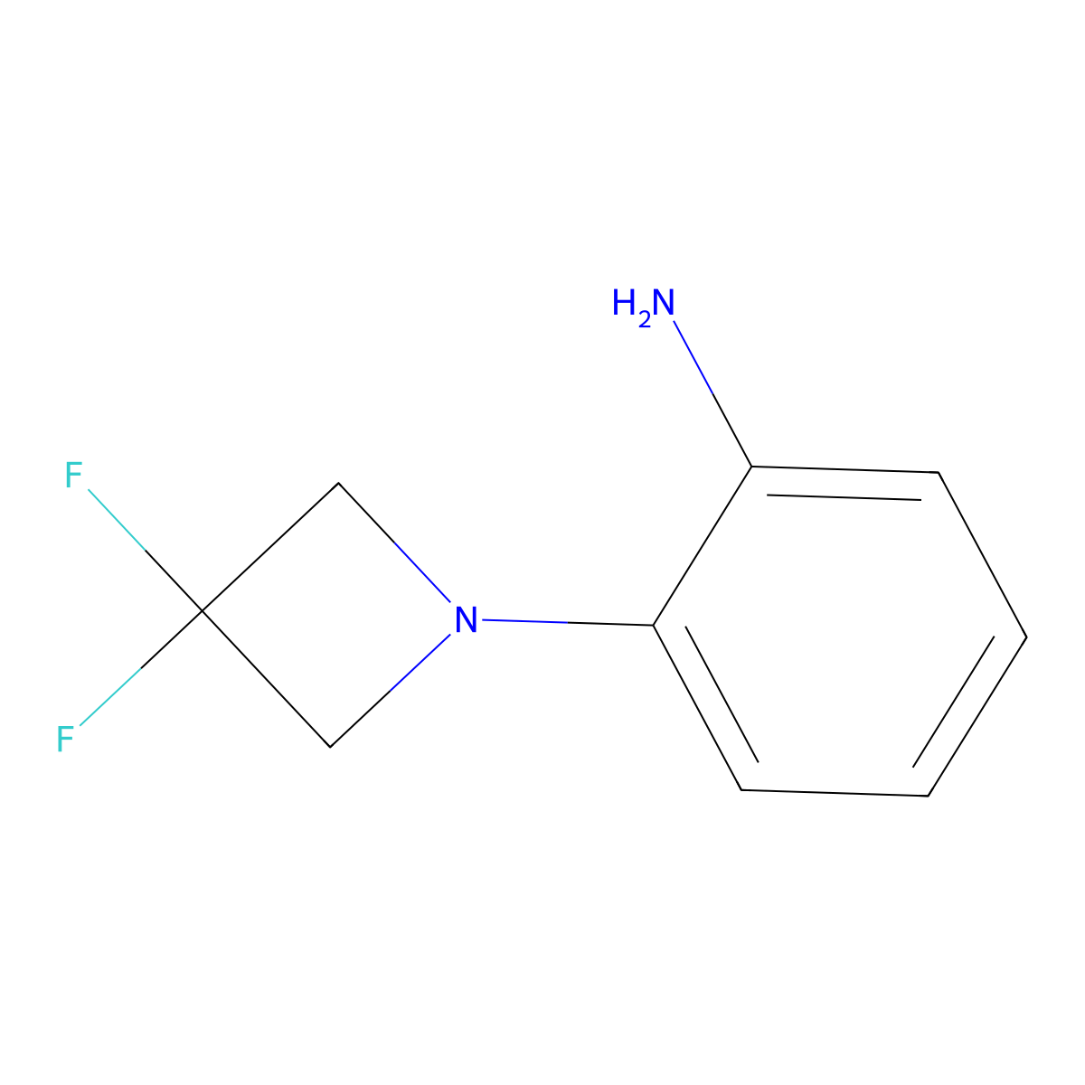 2-(3,3-Difluoroazetidin-1-yl)aniline molecular structure, CAS 2092705-24-1
