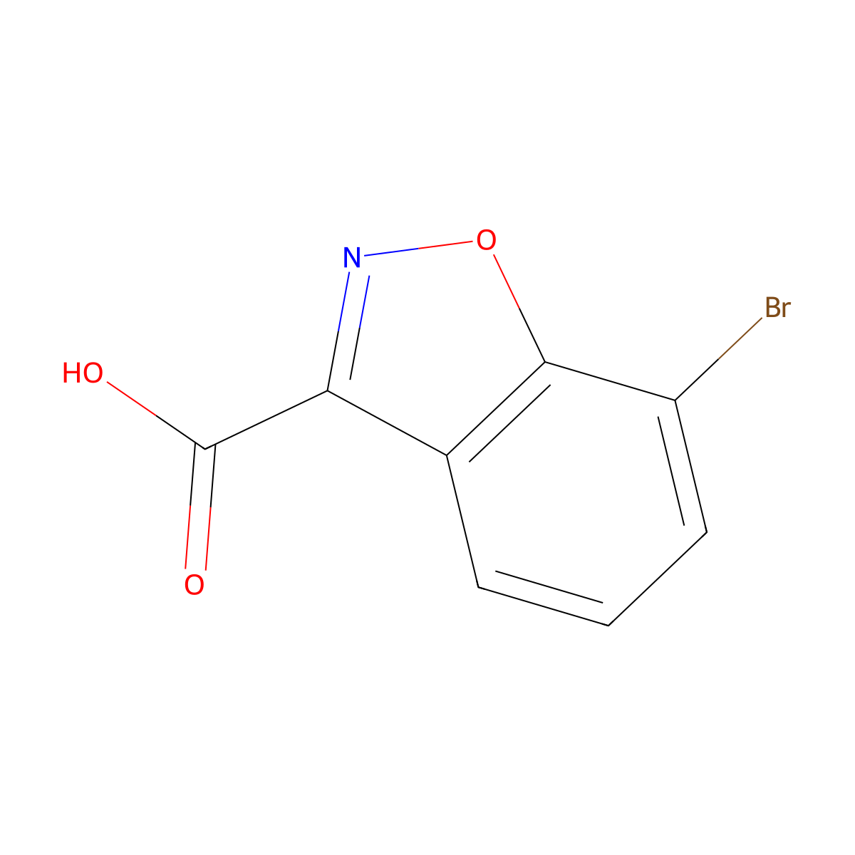 7-Bromobenzo[D]isoxazole-3-carboxylic acid molecular structure, CAS 2092706-46-0