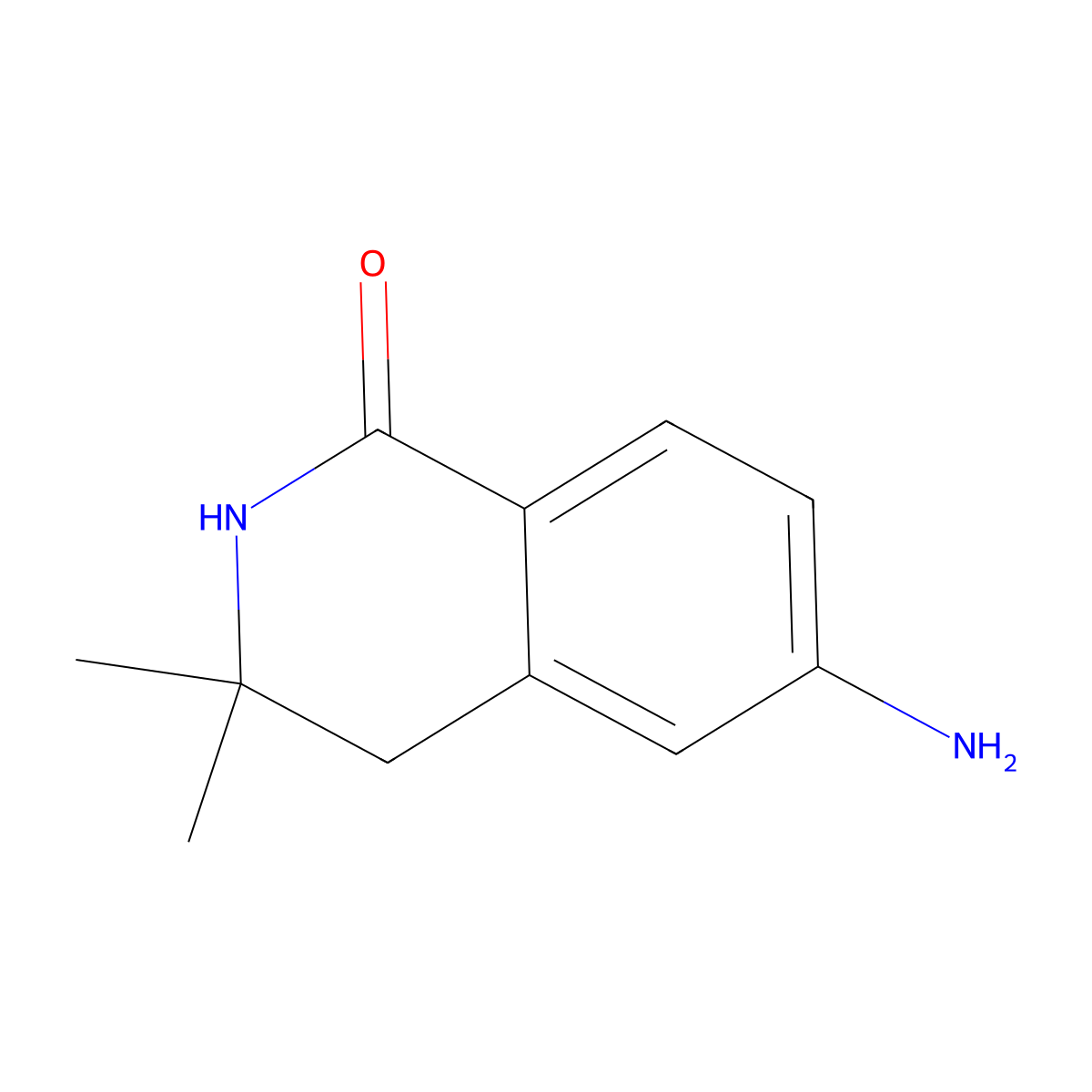 6-Amino-3,3-dimethyl-3,4-dihydroisoquinolin-1(2H)-one molecular structure, CAS 2092706-79-9