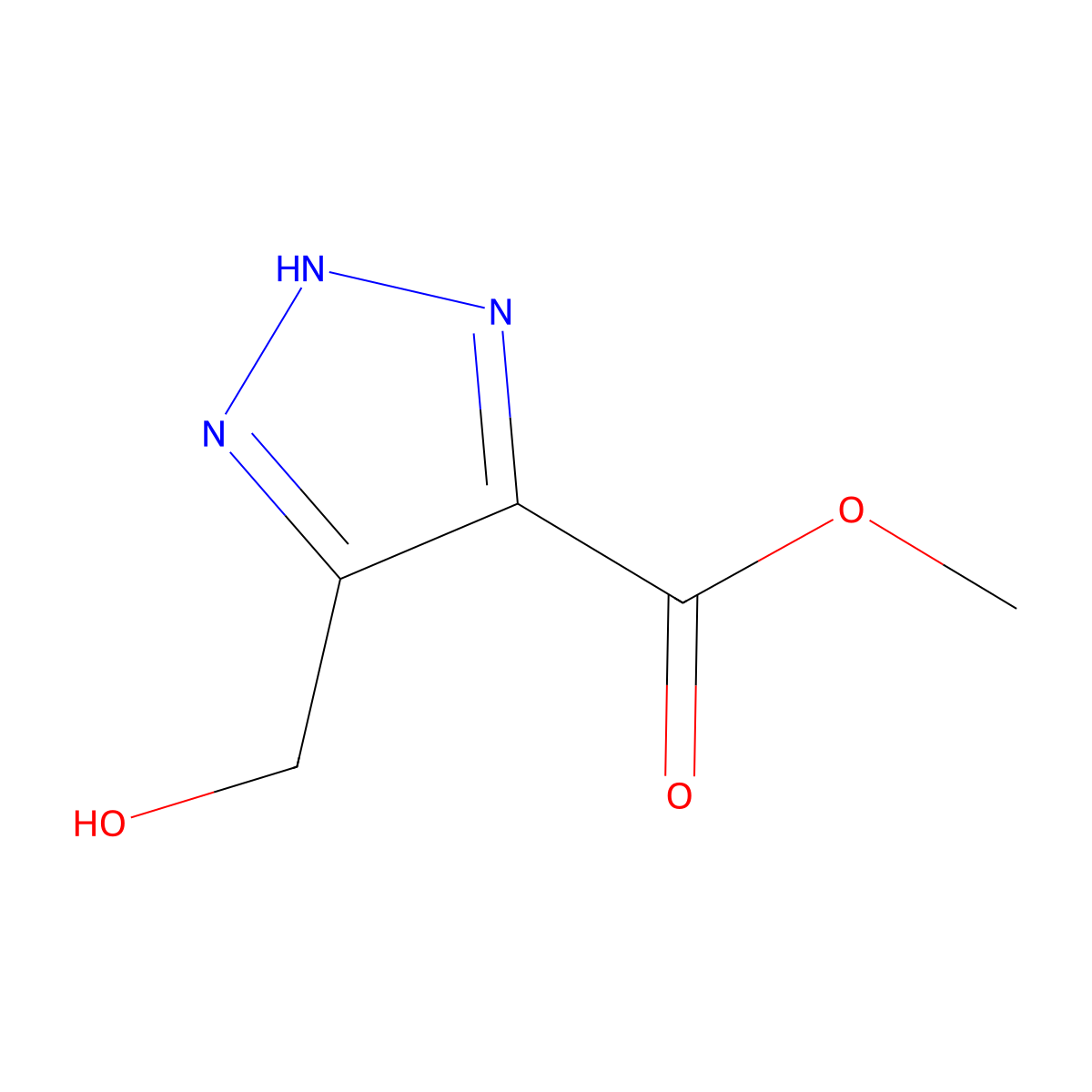 methyl 4-(hydroxymethyl)-1H-1,2,3-triazole-5-carboxylate molecular structure, CAS 2092710-47-7