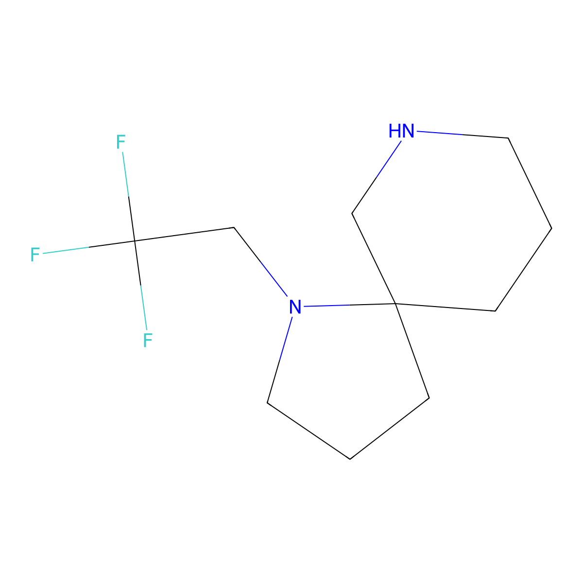 1-(2,2,2-Trifluoroethyl)-1,7-diazaspiro[4.5]decane molecular structure, CAS 2092714-08-2