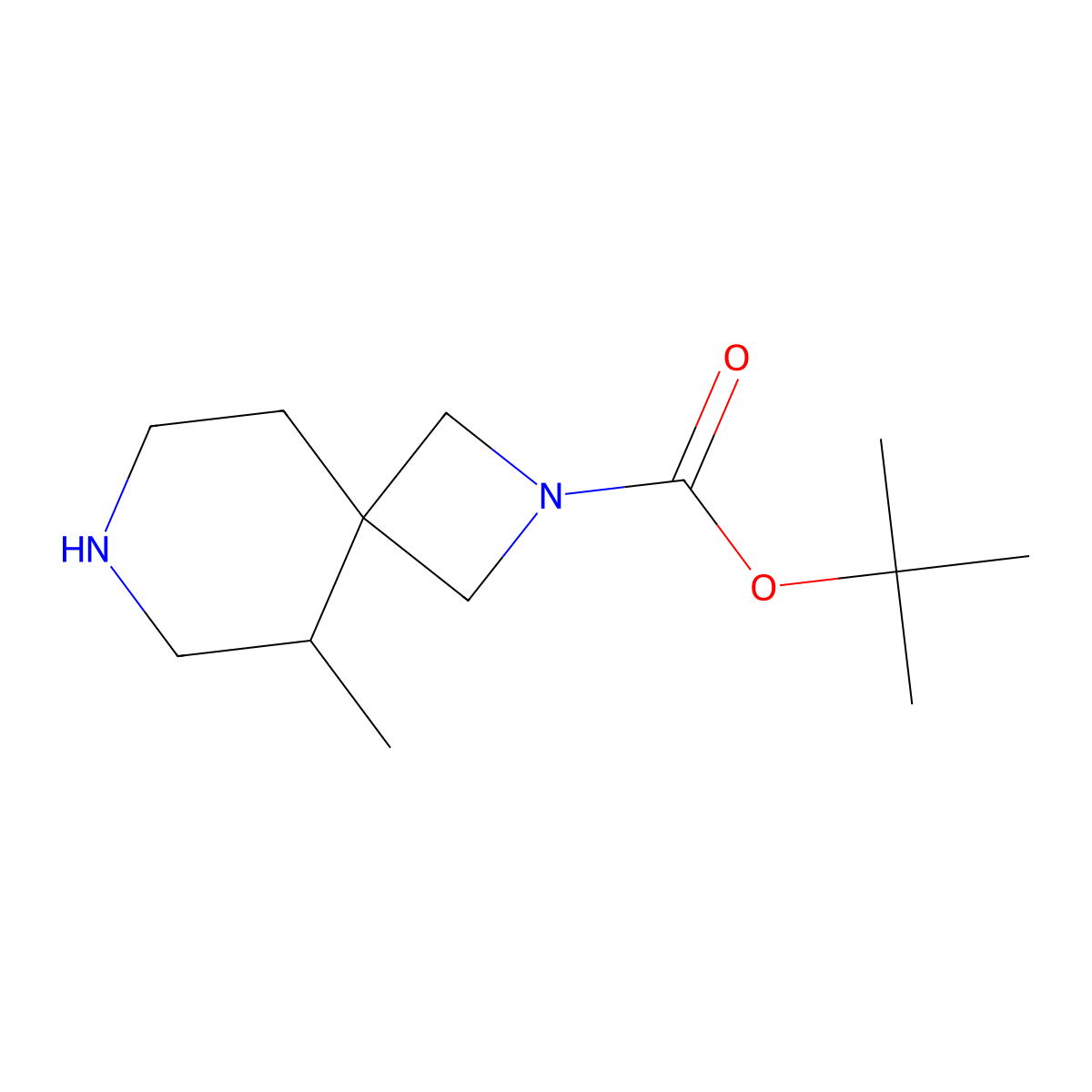 tert-Butyl 5-methyl-2,7-diazaspiro[3.5]nonane-2-carboxylate molecular structure, CAS 2092717-01-4