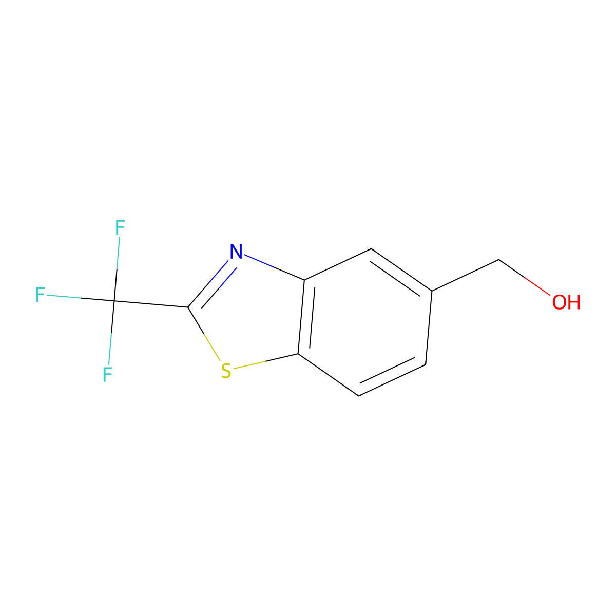 (2-(Trifluoromethyl)benzo[d]thiazol-5-yl)methanol molecular structure, CAS 2092717-94-5