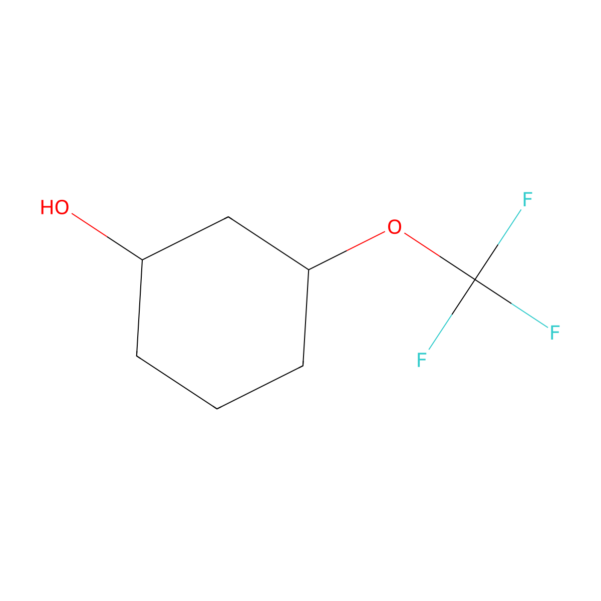 3-(Trifluoromethoxy)cyclohexanol molecular structure, CAS 2092719-06-5