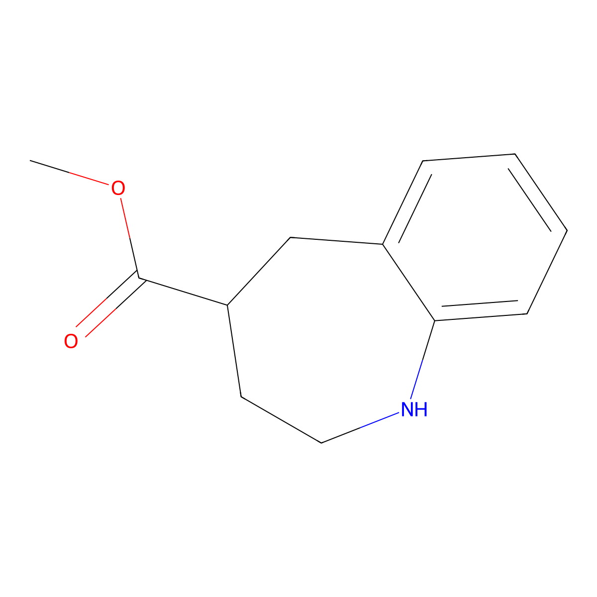 methyl 2,3,4,5-tetrahydro-1H-1-benzazepine-4-carboxylate molecular structure, CAS 2092720-37-9