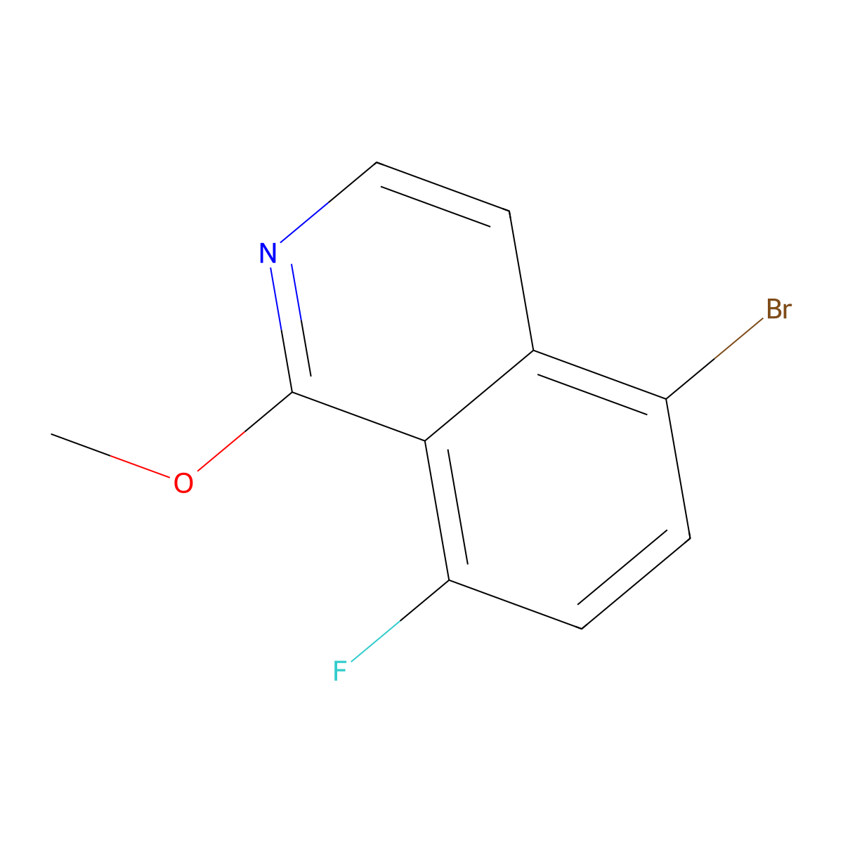 5-Bromo-8-fluoro-1-methoxyisoquinoline molecular structure, CAS 2092722-33-1