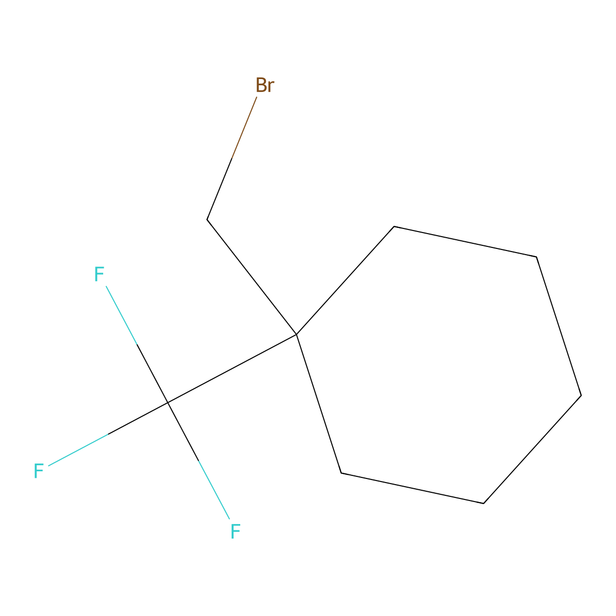1-(Bromomethyl)-1-(trifluoromethyl)cyclohexane molecular structure, CAS 2092723-24-3