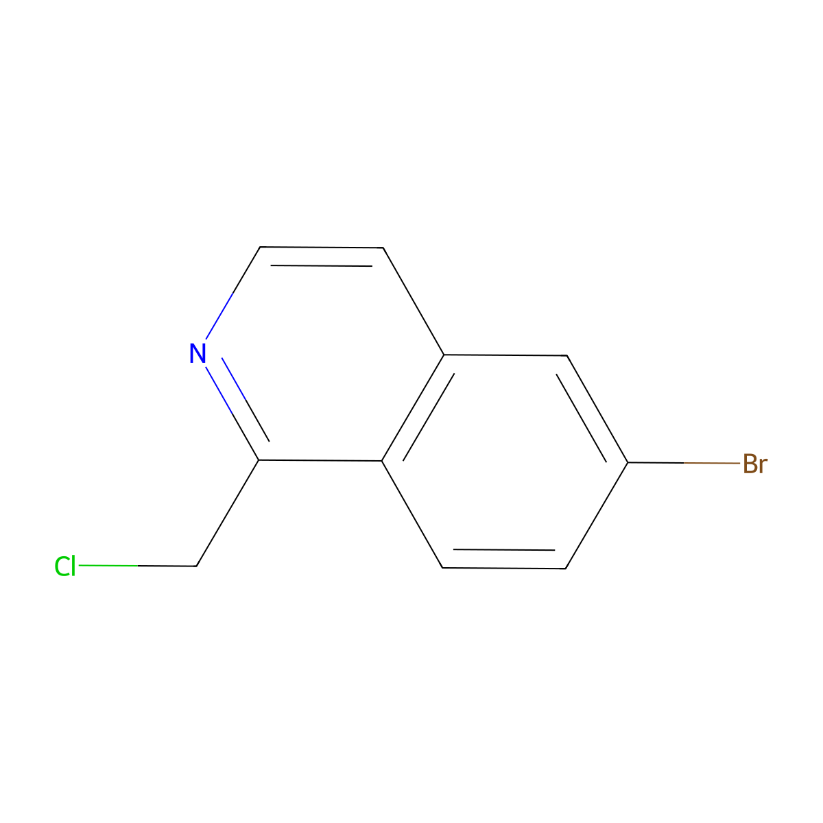 6-Bromo-1-(chloromethyl)isoquinoline molecular structure, CAS 2092723-65-2