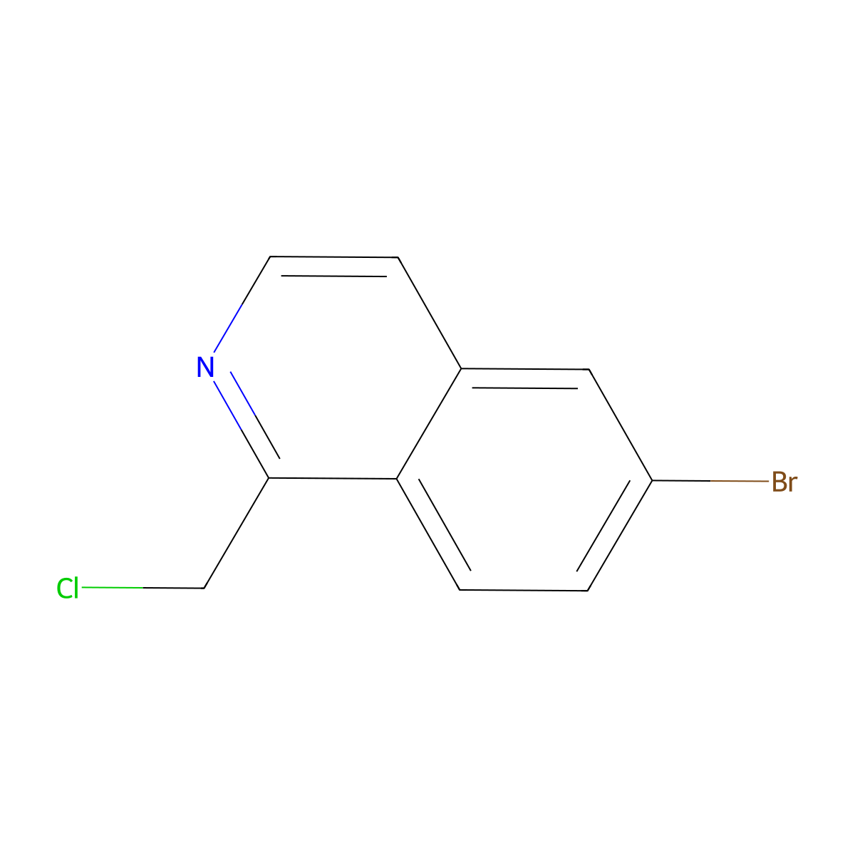 6-Bromo-1-(chloromethyl)isoquinoline molecular structure, CAS 2092723-65-2