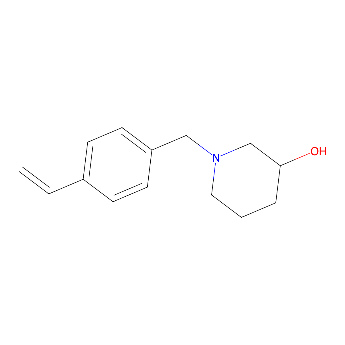 1-(4-Vinylbenzyl)piperidin-3-ol molecular structure, CAS 2092724-01-9