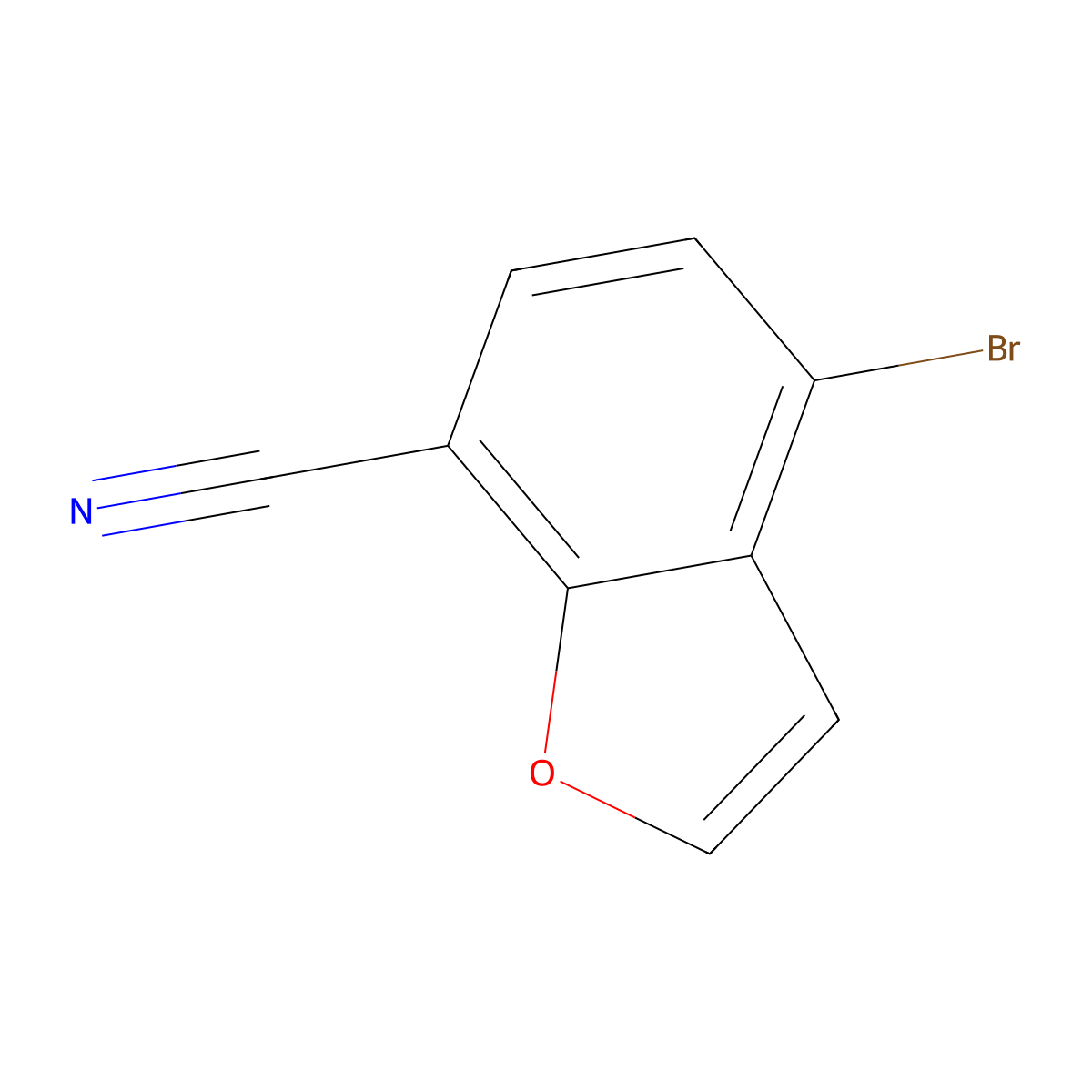 4-Bromobenzofuran-7-carbonitrile molecular structure, CAS 2092724-36-0
