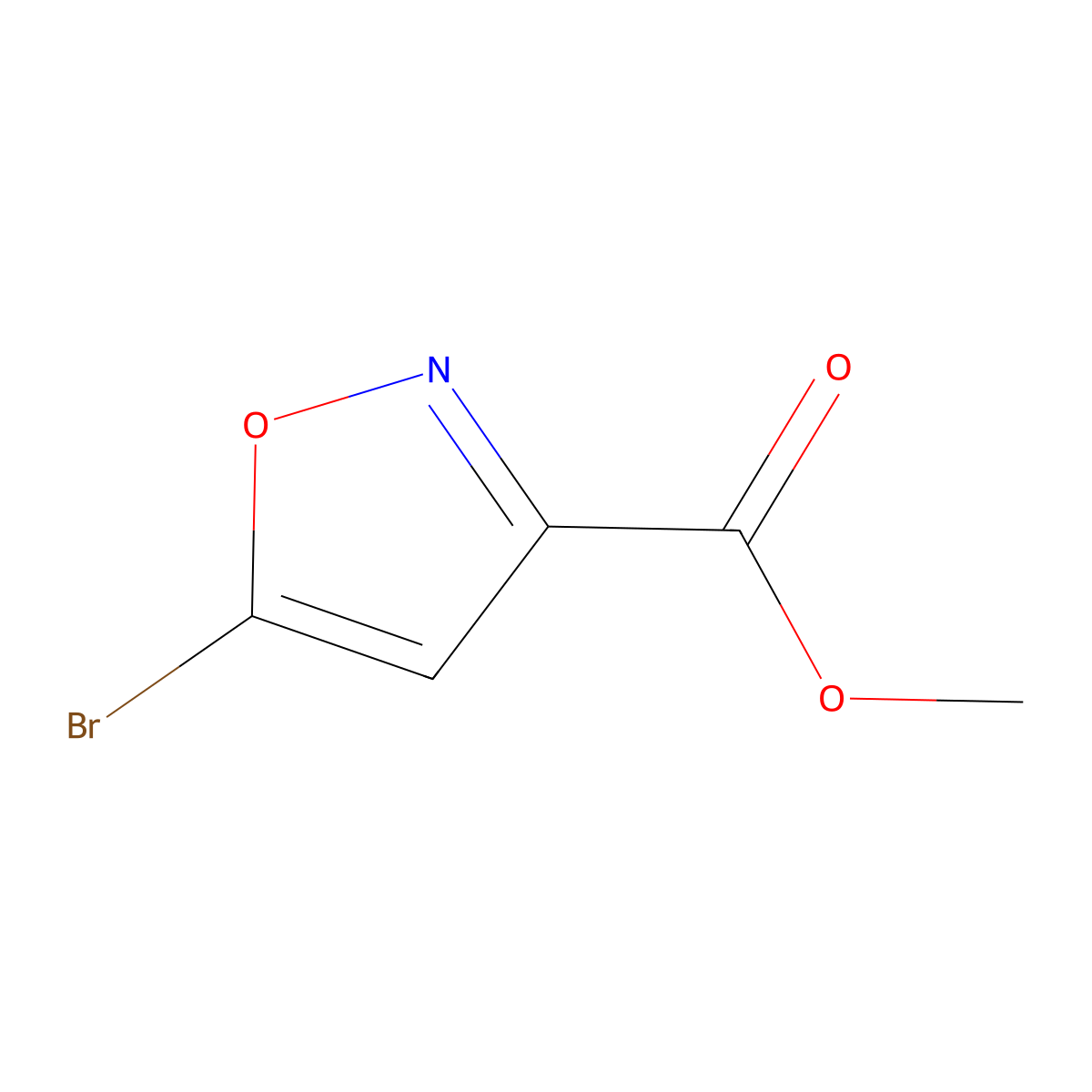 Methyl 5-bromo-1,2-oxazole-3-carboxylate molecular structure, CAS 2092727-66-5