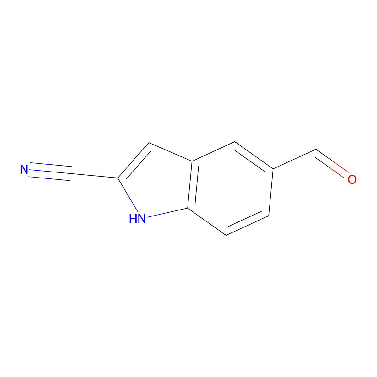 5-formyl-1H-indole-2-carbonitrile molecular structure, CAS 2092729-43-4
