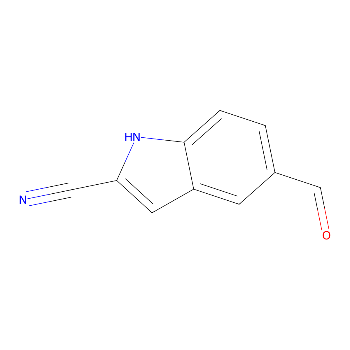 5-formyl-1H-indole-2-carbonitrile molecular structure, CAS 2092729-43-4