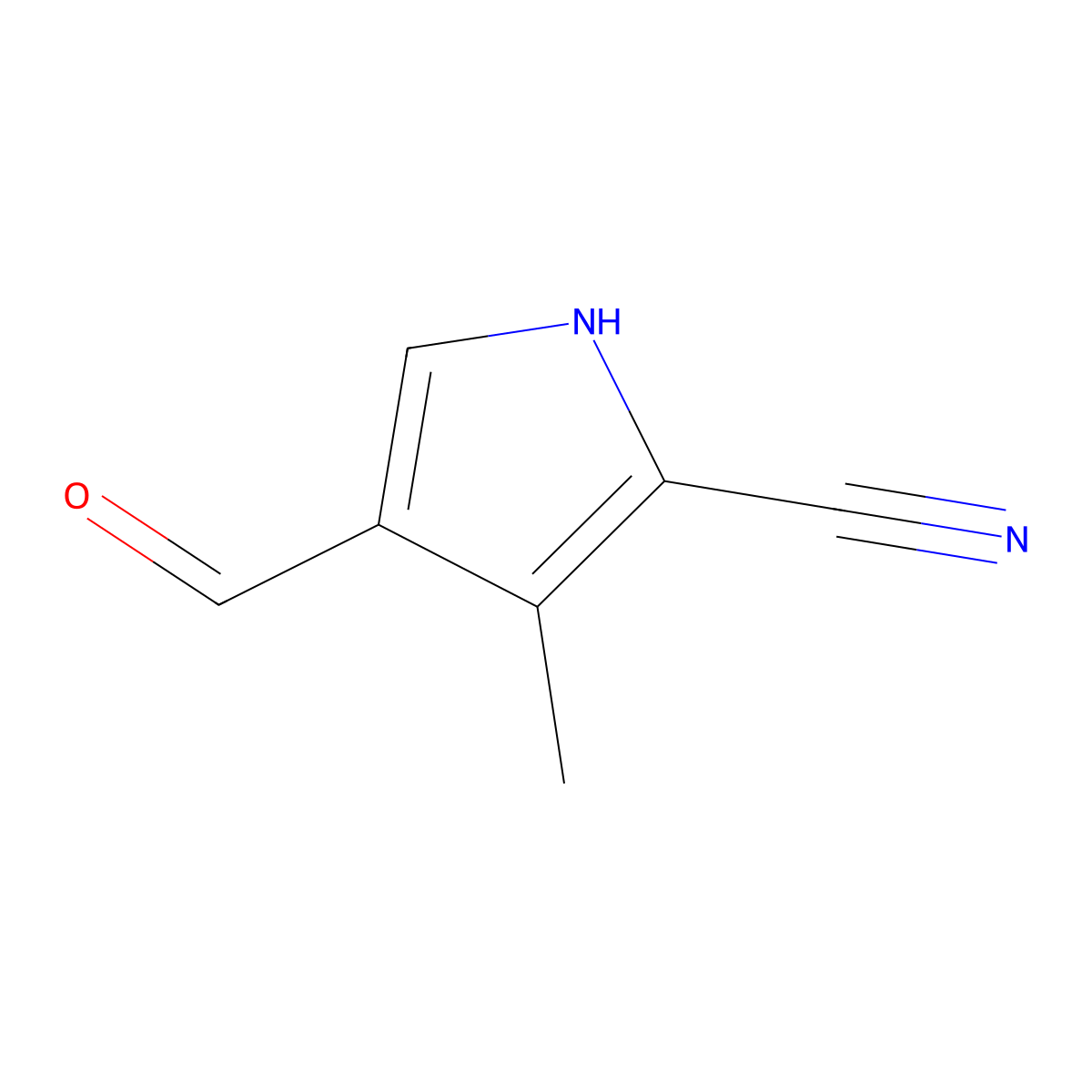 4-formyl-3-methyl-1H-pyrrole-2-carbonitrile molecular structure, CAS 2092729-54-7