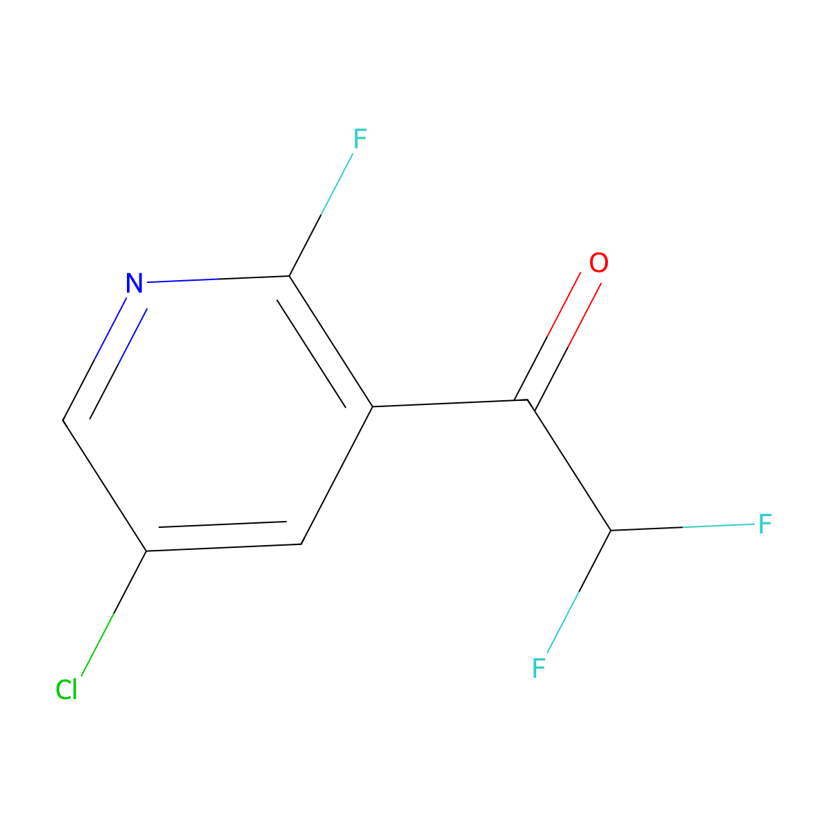1-(5-Chloro-2-fluoropyridin-3-yl)-2,2-difluoroethan-1-one molecular structure, CAS 2092731-02-5