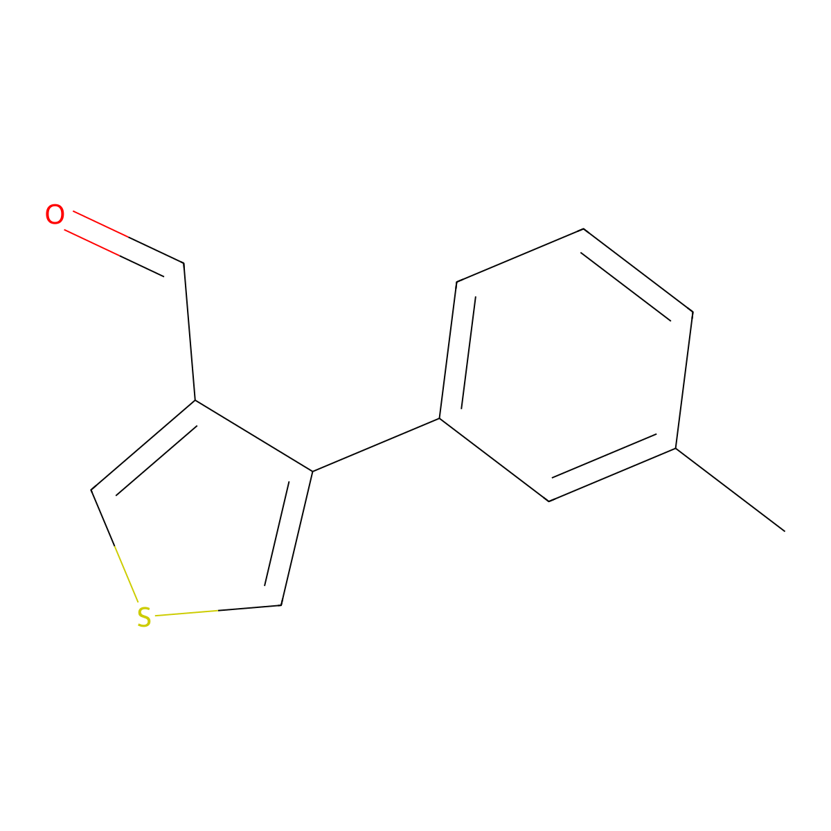 4-(m-Tolyl)thiophene-3-carbaldehyde molecular structure, CAS 2092734-78-4