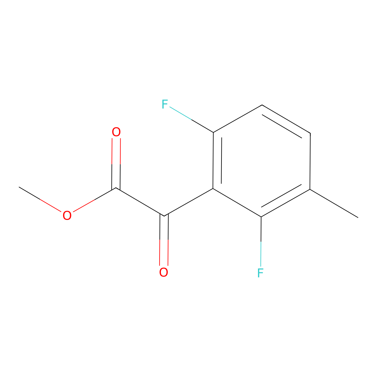 Methyl 2,6-difluoro-3-methyl-alpha-oxobenZeneacetate molecular structure, CAS 2092735-83-4