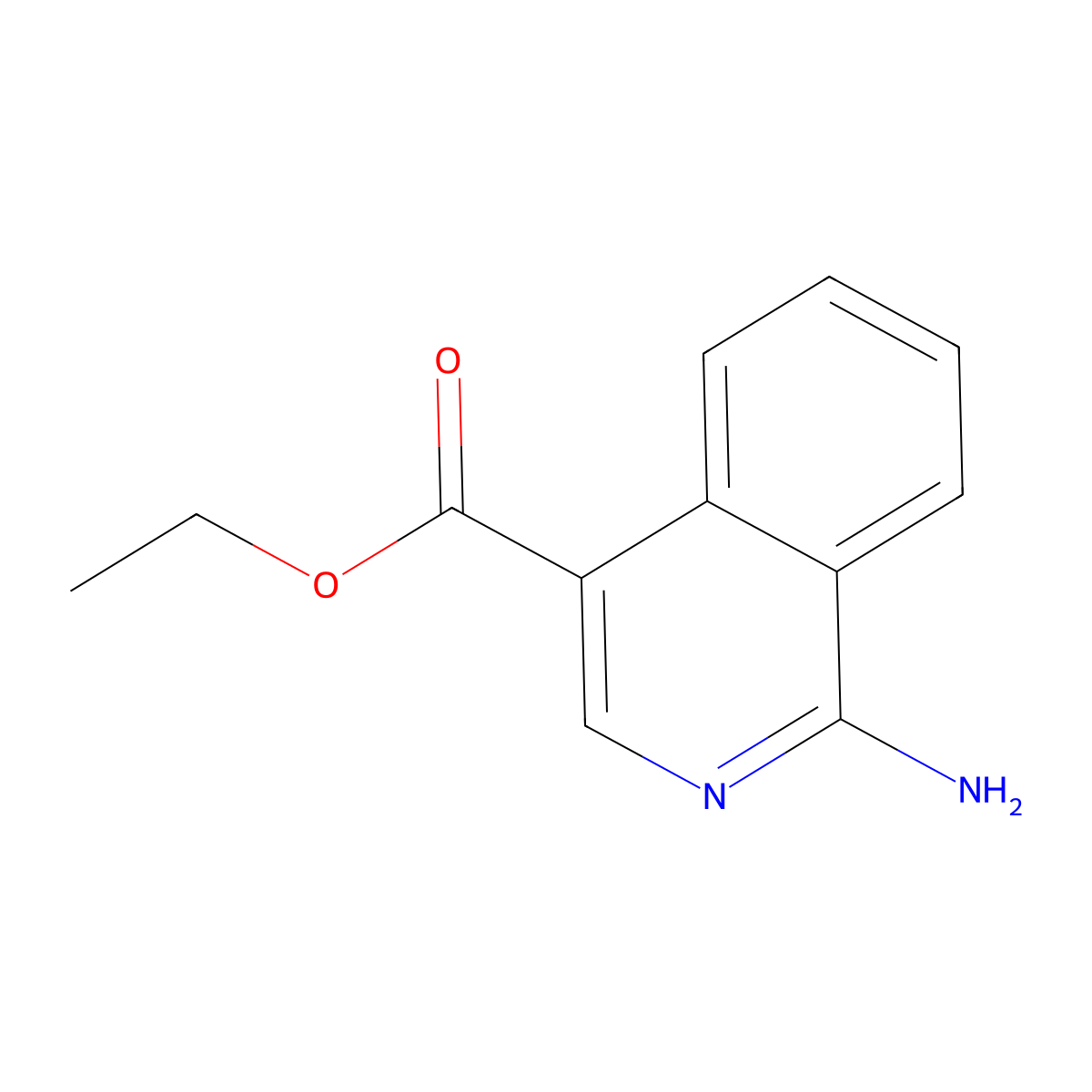 Ethyl 1-aminoisoquinoline-4-carboxylate molecular structure, CAS 2092741-74-5