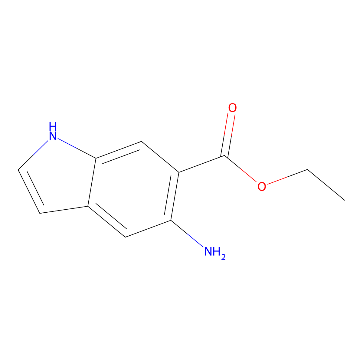 Ethyl 5-amino-1H-indole-6-carboxylate molecular structure, CAS 2092745-31-6
