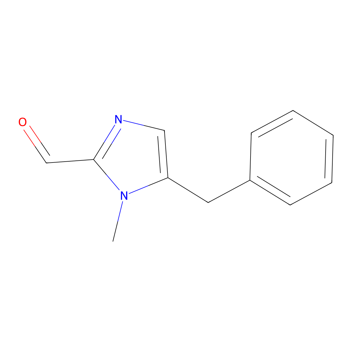 5-benzyl-1-methyl-1H-imidazole-2-carbaldehyde molecular structure, CAS 2092746-30-8