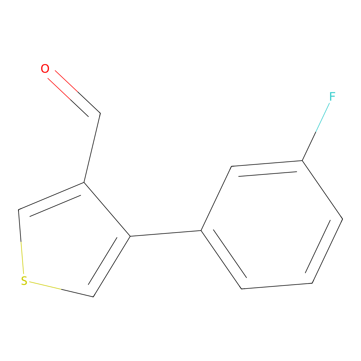 4-(3-Fluorophenyl)thiophene-3-carbaldehyde molecular structure, CAS 2092748-20-2