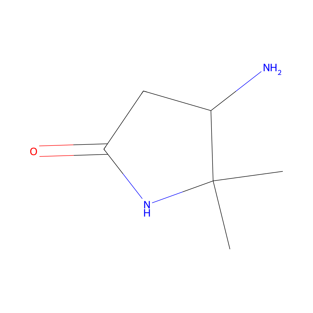 4-Amino-5,5-dimethylpyrrolidin-2-one molecular structure, CAS 2092756-44-8
