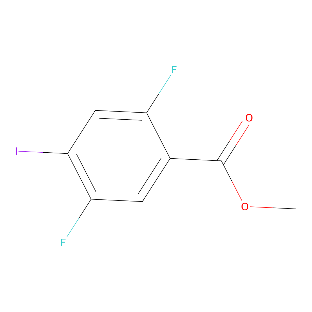 Methyl 2,5-difluoro-4-iodobenzoate molecular structure, CAS 2092769-49-6
