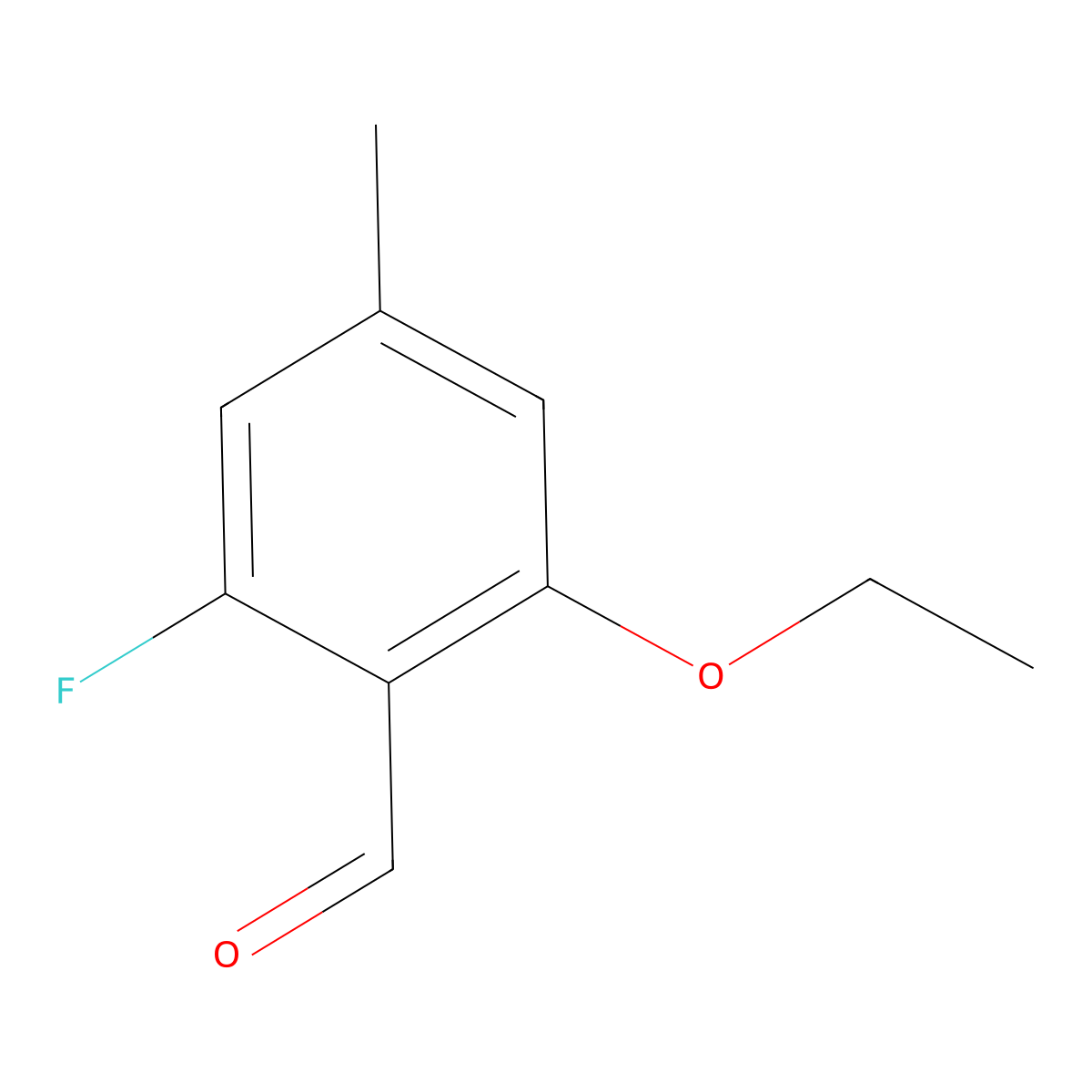 2-Ethoxy-6-fluoro-4-methylbenZaldehyde molecular structure, CAS 2092769-64-5